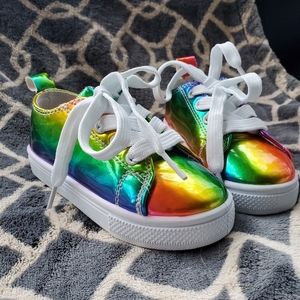 Little girls rainbow shoes. New